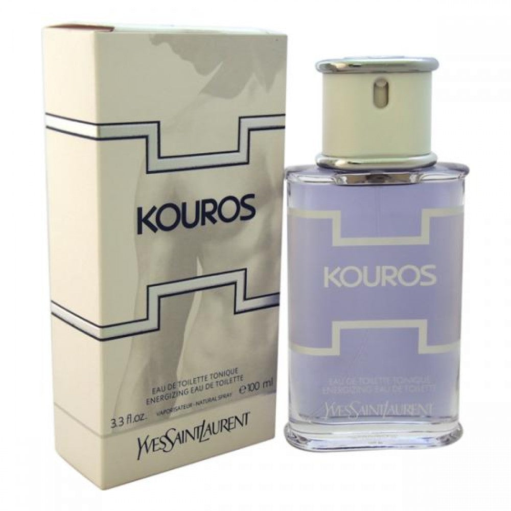 Yves Saint Laurent Kouros EDT 3.4oz for men fragrance bottle and box