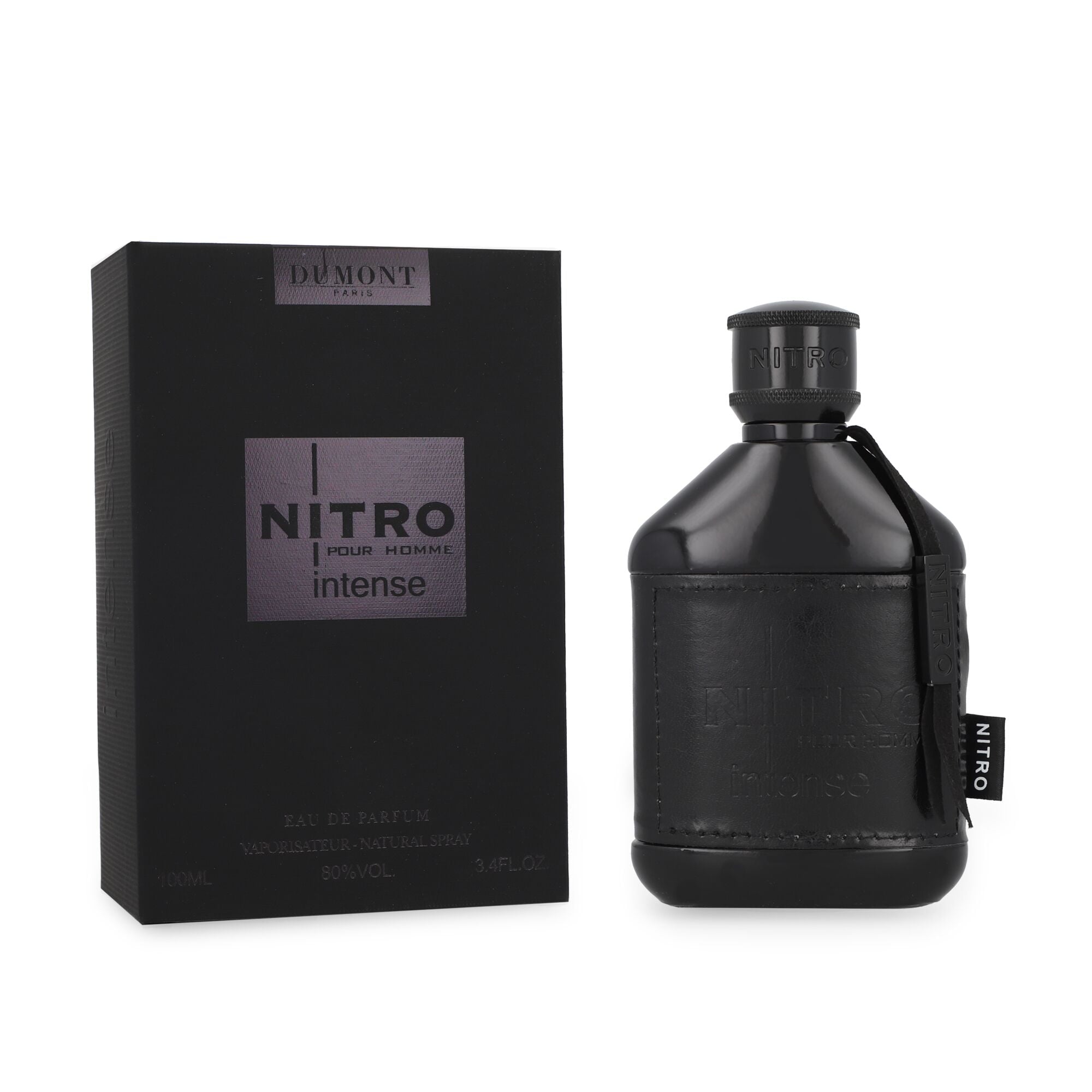 Dumont Nitro Intense EDP 3.4oz fragrance bottle and box