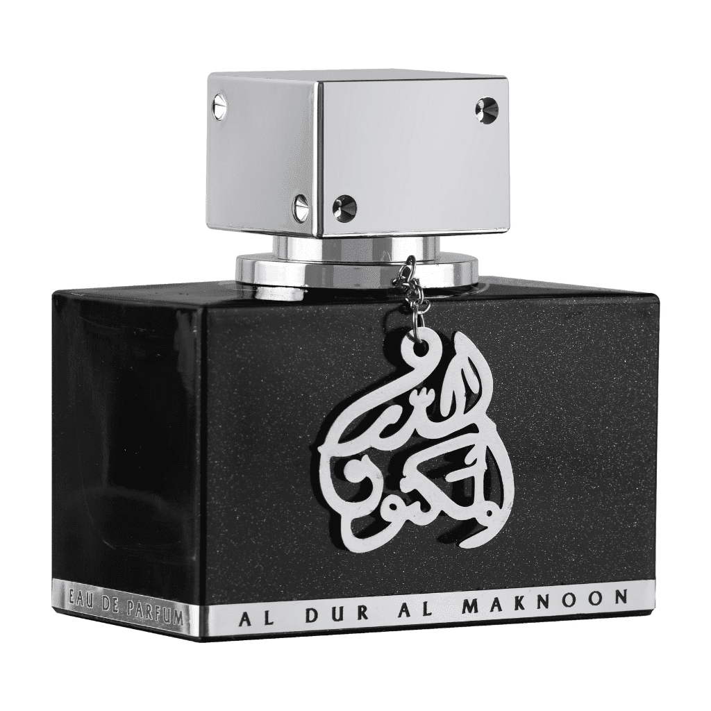 Lattafa Al Dur Al Maknoon EDP 3.4oz for men fragrance bottle and box