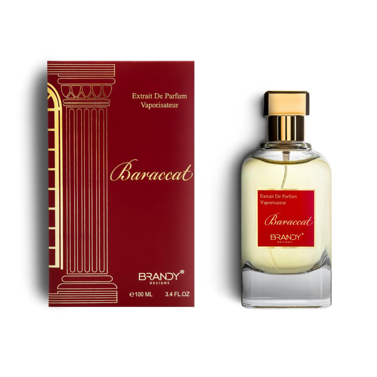 Brandy Designs Baraccat Extrait 3.4oz unisex fragrance bottle and box