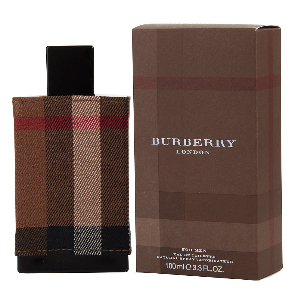 Burberry London (fabric) EDT 3.4oz for men fragrance bottle and box
