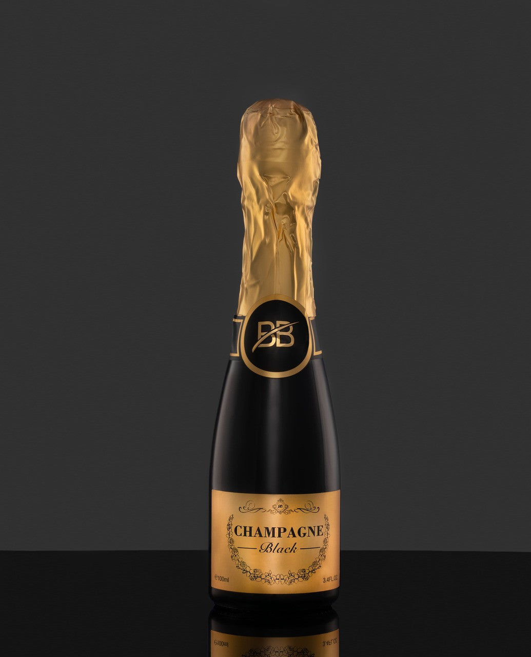 Champagne Black EDP 3.4oz unisex fragrance bottle and box