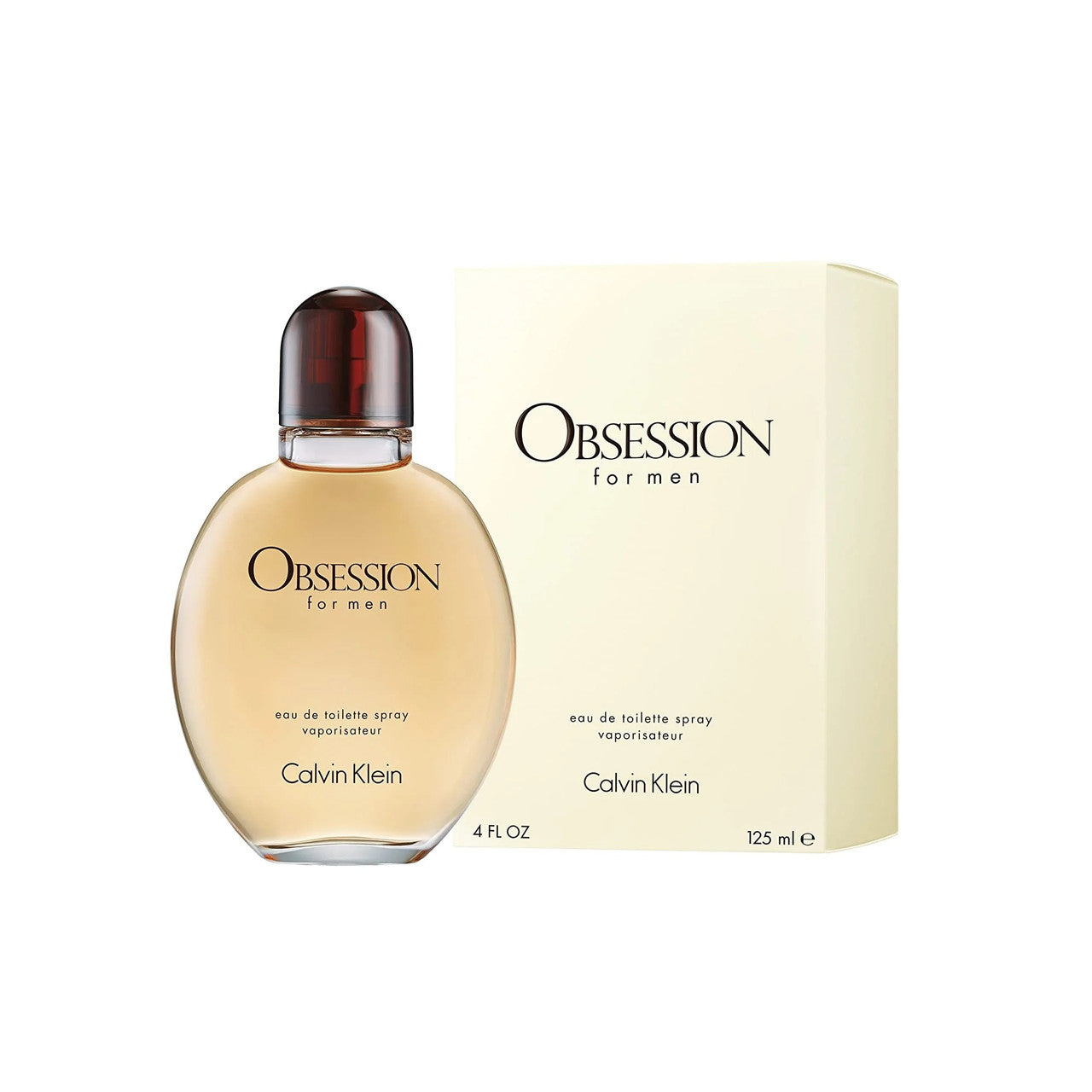 Calvin Klein Obsession EDT 4.2oz for men fragrance bottle and box