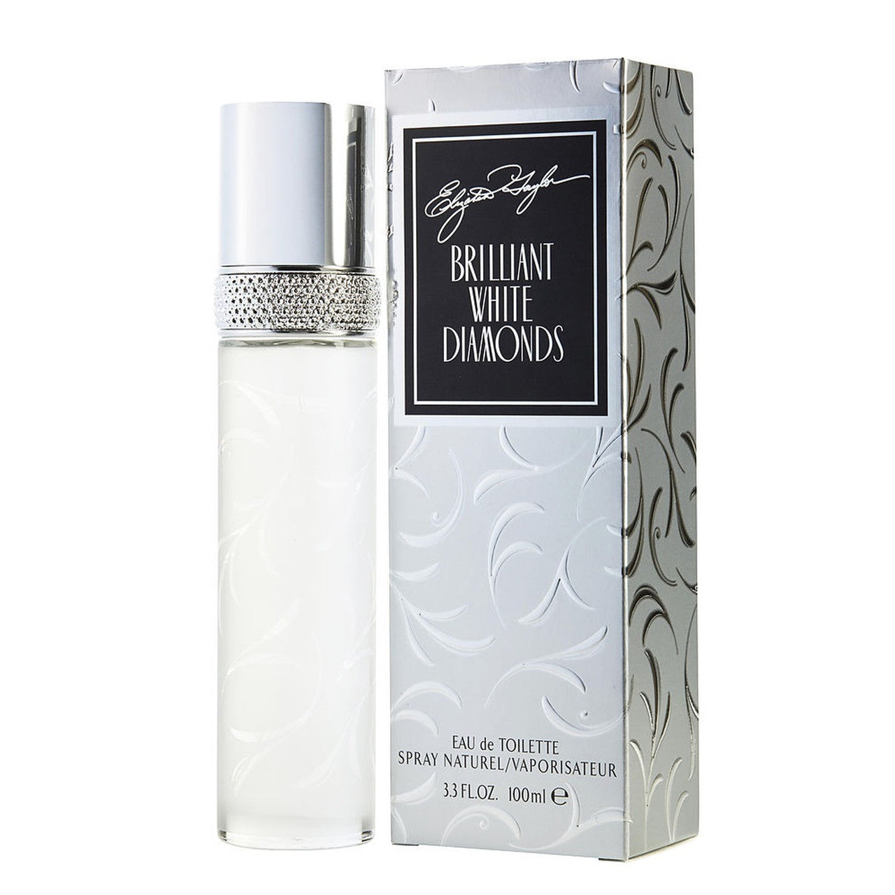 Elizabeth Taylor Brilliant White Diamonds EDT 3.4oz for women fragrance bottle and box