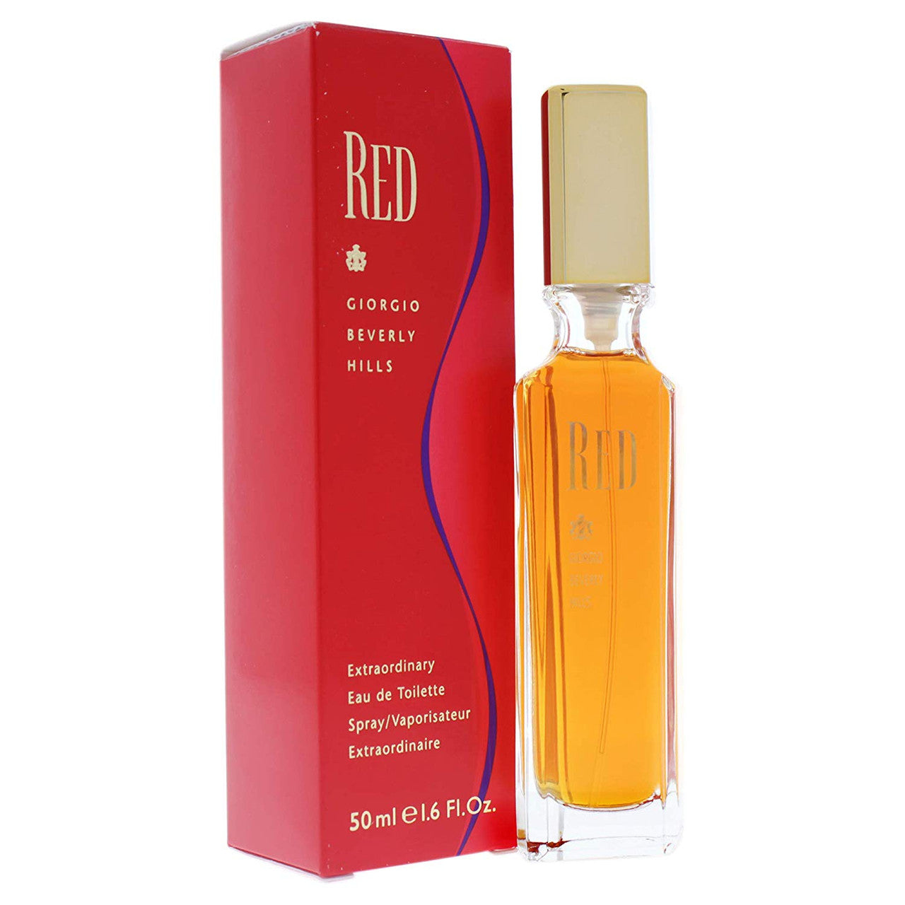 Giorgio Beverly Hills Giorgio Red EDT 1.7oz for women fragrance bottle and box