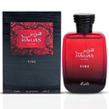 Rasasi Hawas Fire EDP 3.38oz for men fragrance bottle and box