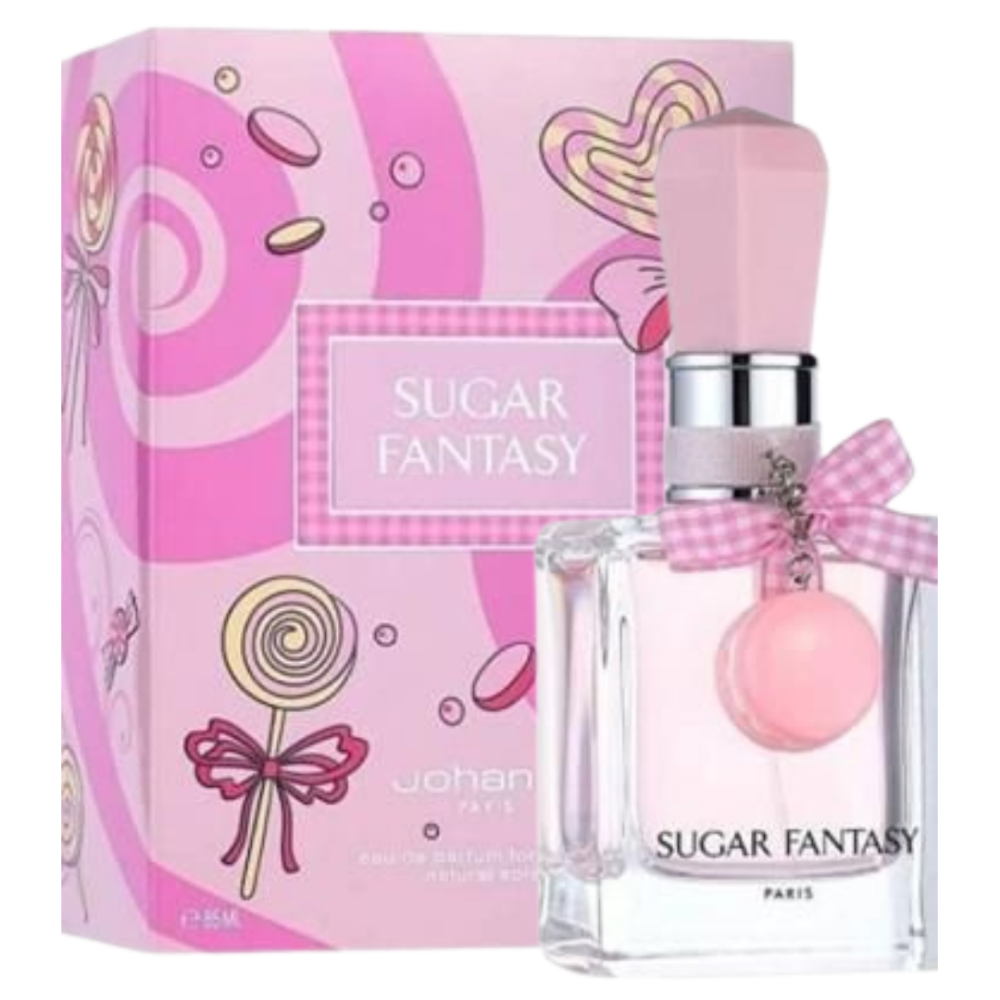 Johan B Sugar Fantasy EDP 2.8oz fragrance bottle and box