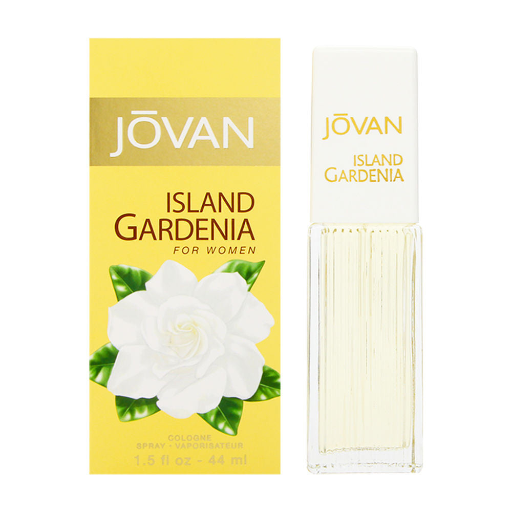 Jovan Island Gardenia Cologne 1.5oz for women fragrance bottle and box
