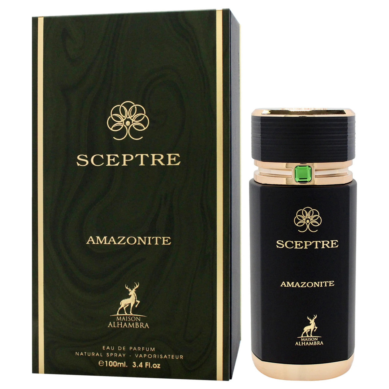 Alhambra Sceptre Amazonite EDP 3.4oz unisex fragrance bottle and box
