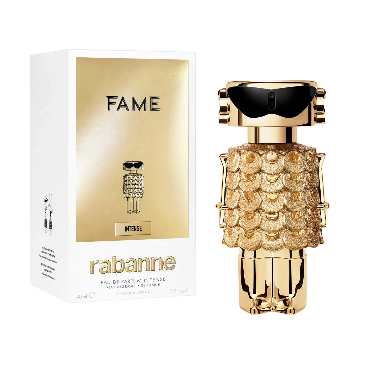 Paco Rabanne Fame Intense Intense Spray EDP 2.7oz for women fragrance bottle and box