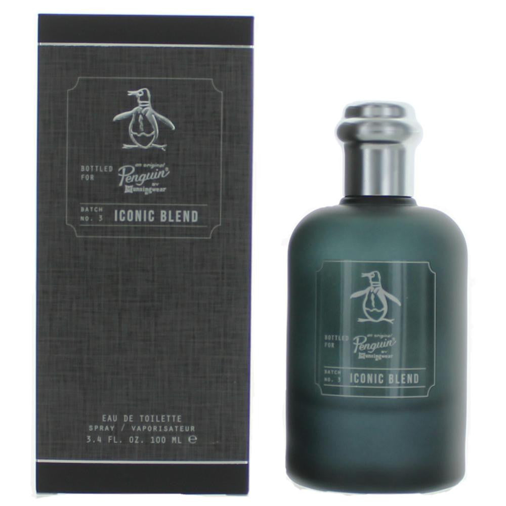 Penguin Iconic Blend EDT 3.4oz for men fragrance bottle and box
