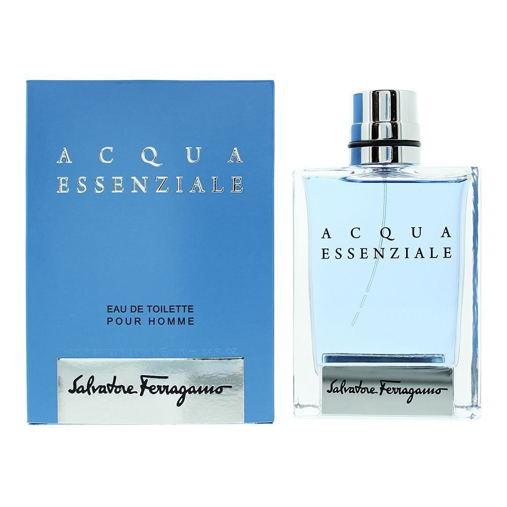Salvatore Ferragamo Acqua Essenziale EDT 3.4oz for men fragrance bottle and box