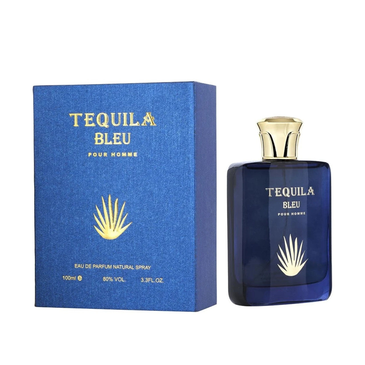 Tequila Bleu EDP 3.4oz for men fragrance bottle and box