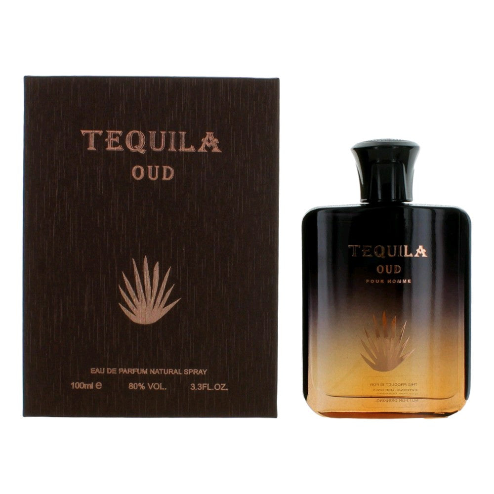 Tequila Oud EDP 3.4oz for men fragrance bottle and box
