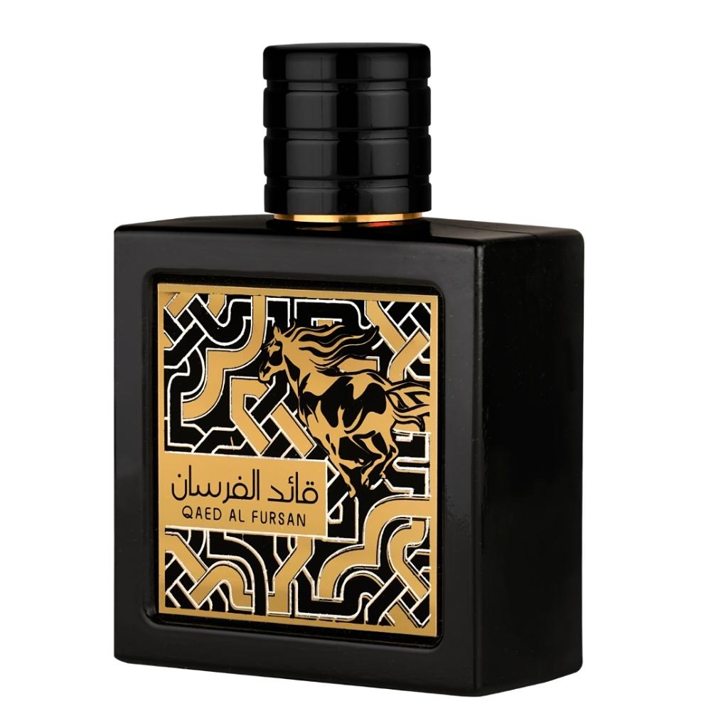 Lattafa Qaed Al Fursan EDP 3.4oz for women fragrance bottle and box