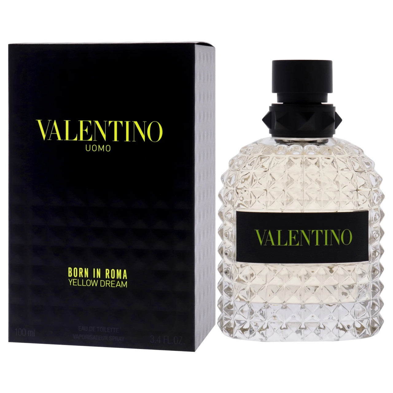 Valentino Uomo Born In Roma Yellow Dream EDT 3.4oz for men fragrance bottle and box