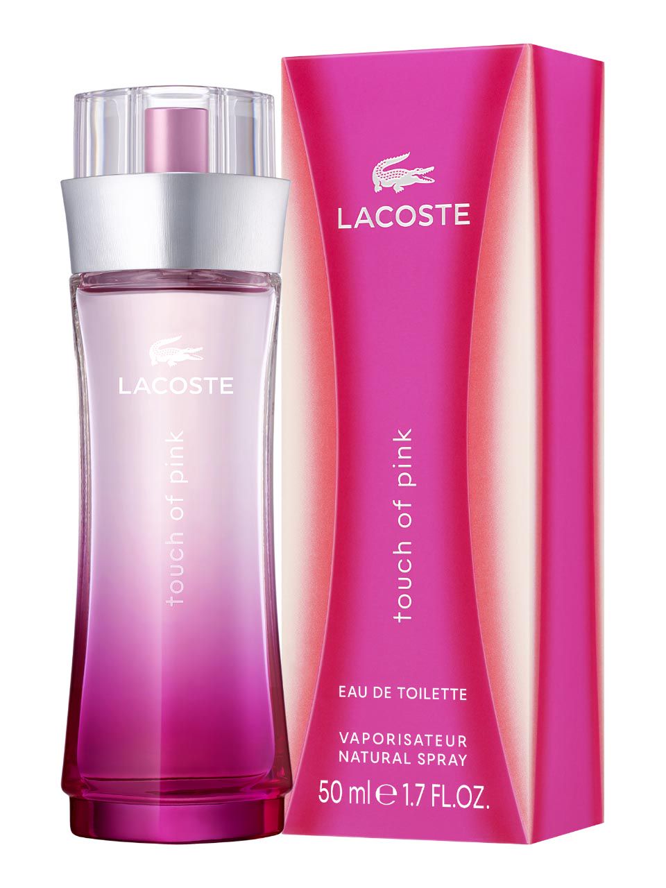 Lacoste Touch of Pink EDT 1.7oz for women fragrance bottle and box