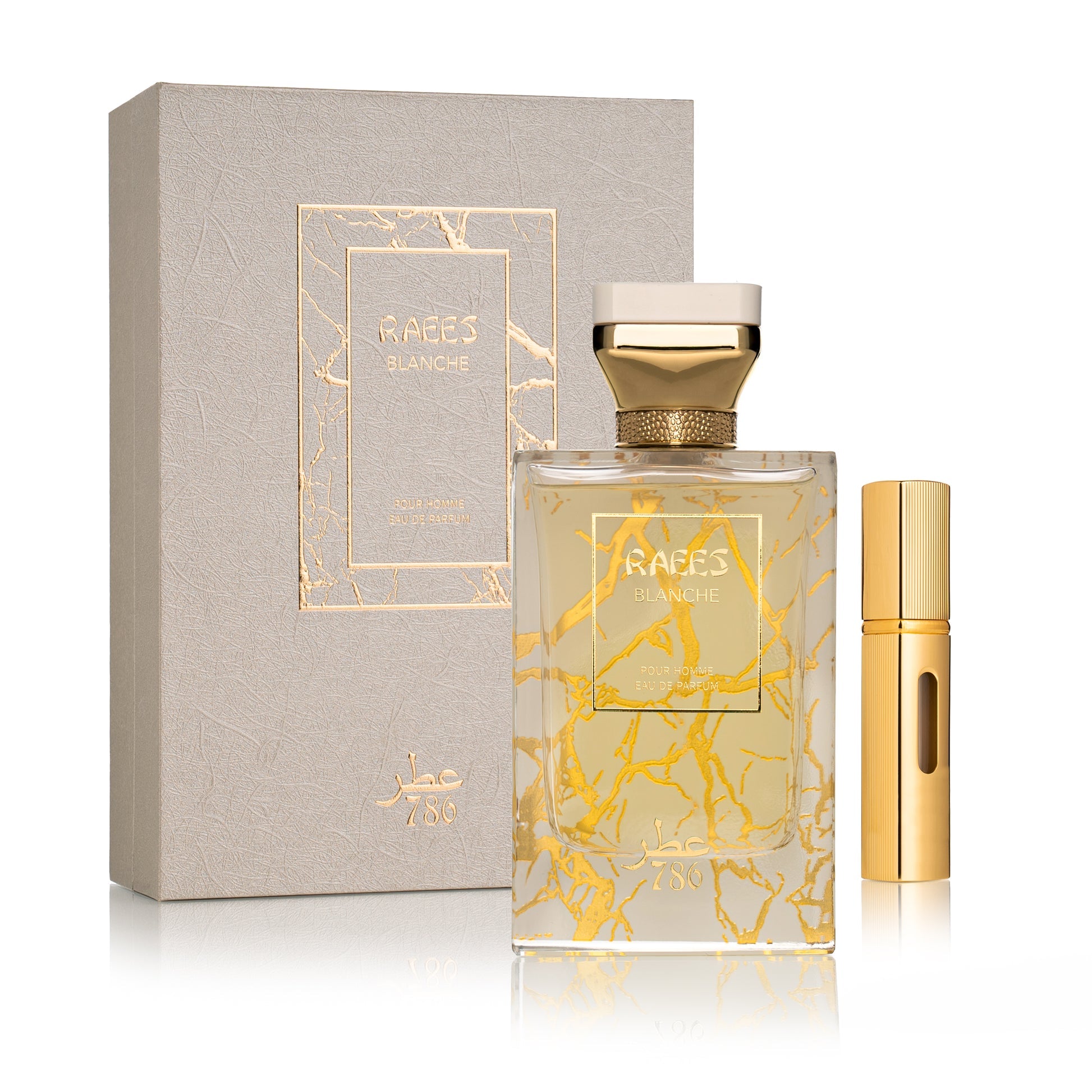 Jo Milano Paris Raees Blanche 786 Parfum Eau de Parfum 3.4 oz for Men fragrance bottle