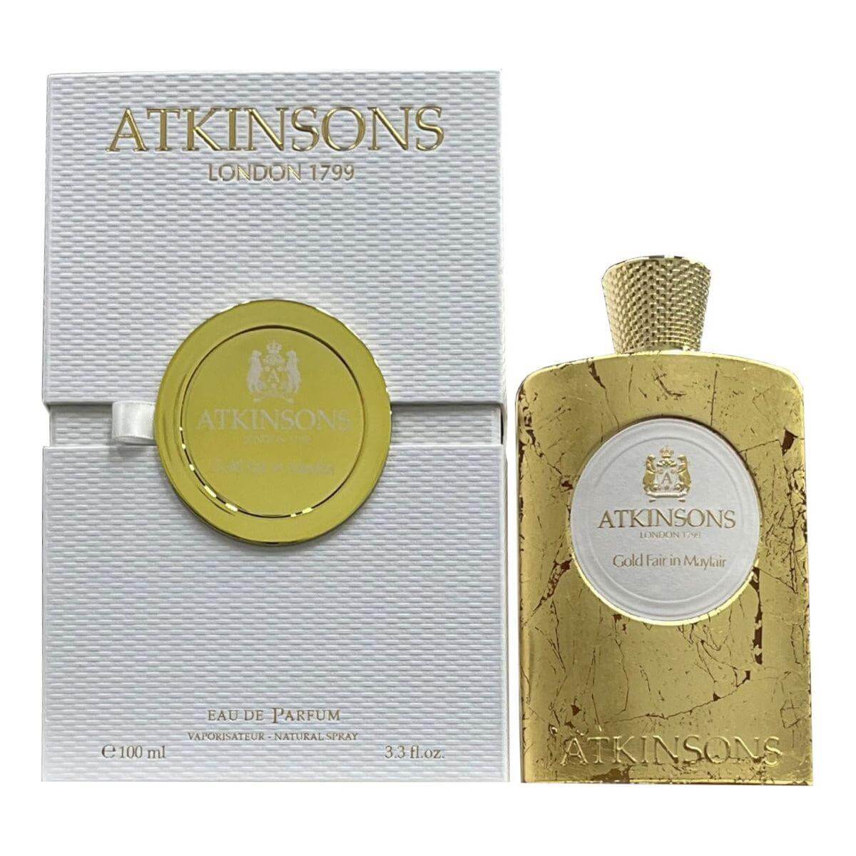 Atkinsons Gold Fair In Mayfair EDP 3.4oz for men fragrance bottle and box