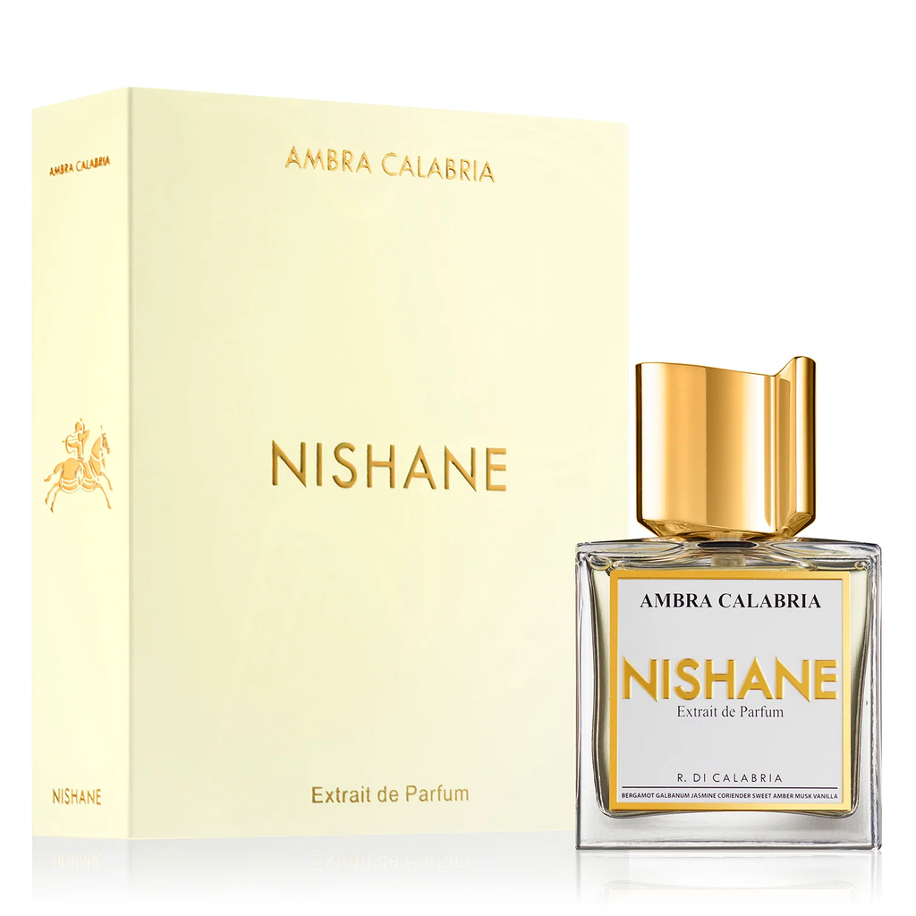 Nishane Ambra Calabria EDP 1.7oz fragrance bottle and box